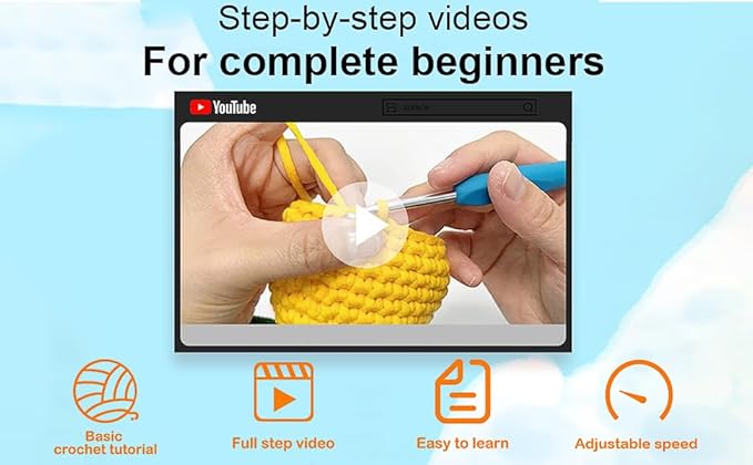 Utook Crochet Kit for Beginners, Crochet Vegetable Kit,Beginner Crochet Kit for Adults and Children, with Instructional Videos and Paper Tutorials, Handmade Crafts, Holiday Gifts (Koala)