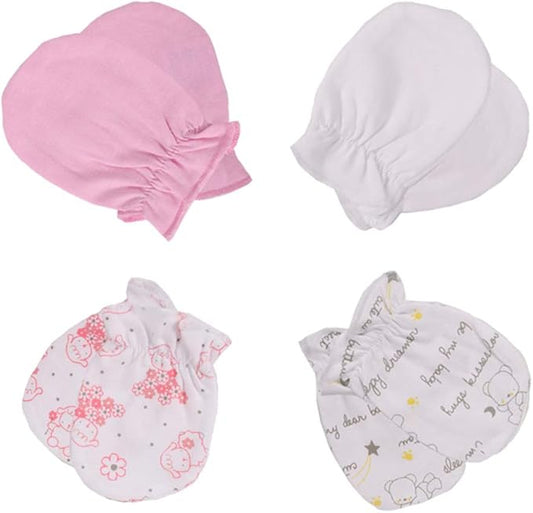 Unisex Baby Cotton Scratch Mittens For Newborn Baby Boys Girls Mittens Accessory 0-6 Months