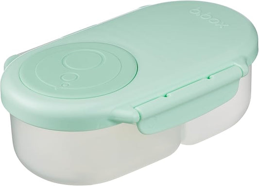 b.box Snack Containers for Kids, Toddler Snack Box Container, Reusable Small Bento Box for Lunch, School & Travel, Leak Proof, BPA free, Dishwasher Safe, Ages 4 months+ (Spearmint, 12oz capacity)