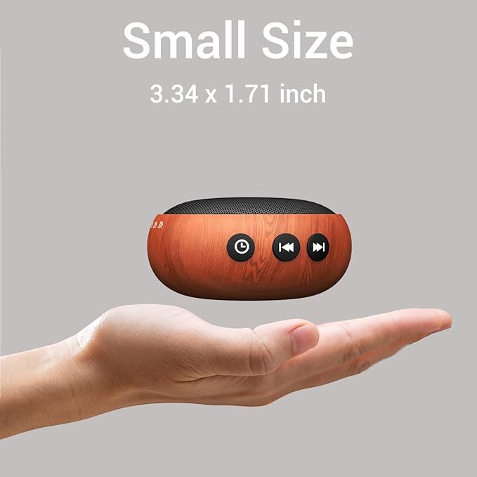 SoundMe Small Sound Machine Brown Noise Machine 30 Soothing Natural Sounds Rain Fan Pink White Noise Machine for Baby Kids Adults with 36 Volume Control Powered by AC or USB Sleep Timer Wood Grain