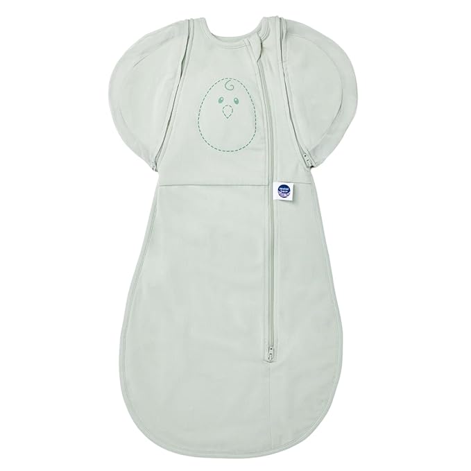 Nested Bean Air 6-in-1 Adaptable Baby Sleep Sack - Unweighted - Comfort & Safety for Natural Sleep, Preferred Arm Position Reduces Startle Reflex, Better for Baby, NB (7-13lbs) Sage