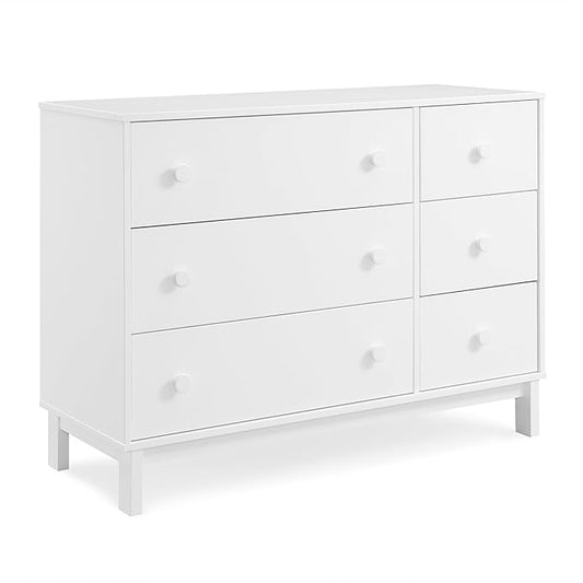 GAP babyGap Legacy 6 Drawer Dresser with Interlocking Drawers - Greenguard Gold Certified, Bianca White