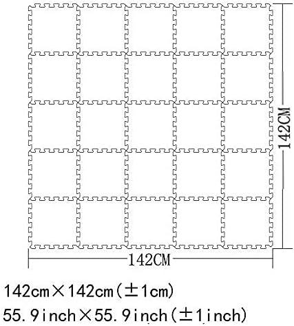 YIMINYUER® 25 Tiles (30cm×30cm×1cm Each Tile) Baby Soft Puzzle Play Mats, Kids Thick EVA Foam Floor, Toddlers & Children's Soft Interlocking Mat R12G301025