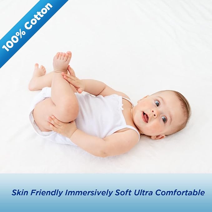 Waterproof Mattress Pad Protector Cotton Hypoallergenic Breathable Mattress Pad Cover, Deep Pocket