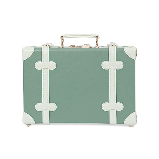 Unitravel Baby Keepsake Case, 13" Handmade Memory Storage Box, Newborn Keepsake Box, Vintage Suitcase for Baby Shower, Baptism, Naming Ceremony or Birthday (mint green)