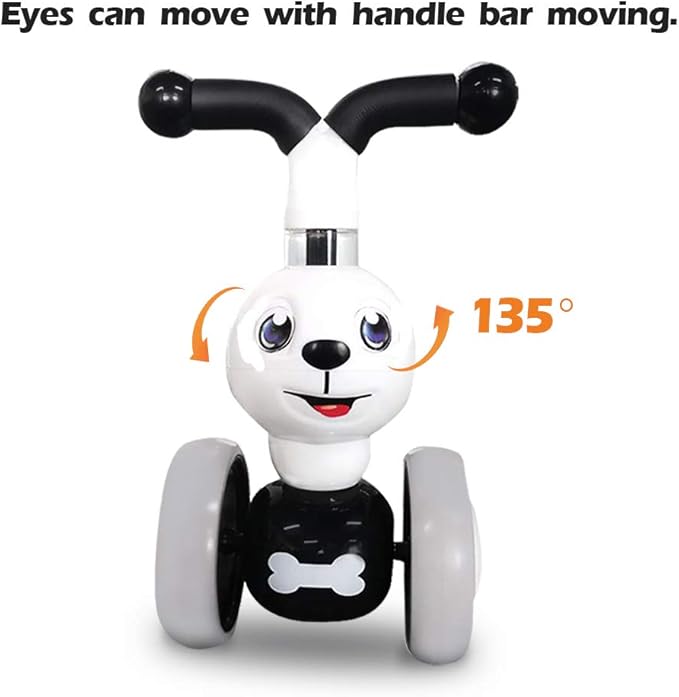 YGJT Baby Balance Bike Toys for 1 Year Old, Birthday Gifts for Boys and Girls, Silent Wheels & Non-Pedal Baby Walker Riding Toys for 10-36 Months Toddlers, Kids First Bike Gifts Spotty Dog