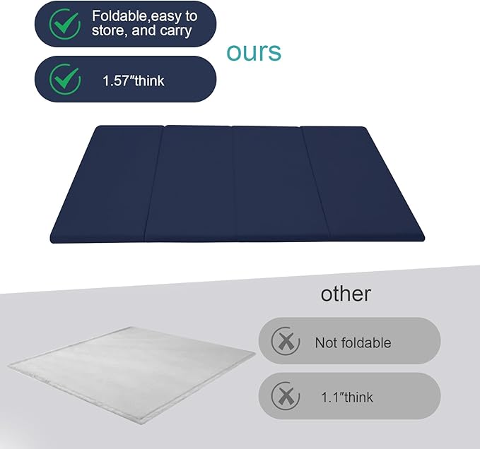 MeMoreCool Kids Floor Futon Mattress Large 6x4 FT, Thicken Foam Tatami Mattress for Children Play Area, Foldable Sleeping Pad Crawling Tatami Mat for Playroom