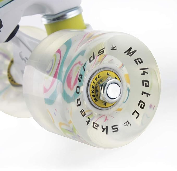 Skateboards Complete 22 Inch Mini Cruiser Retro Skateboard for Kids Boys Youths Beginners