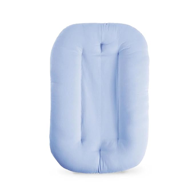 Baby Lounger for Newborn, Bionic Design Baby Lounger, Soft Organic Cotton Breathable Lounger for Infants 0-18 Months (Blue)