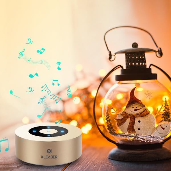 XLeader Small Bluetooth Speaker (Gift Box Packed) Portable Speakers Bluetooth Wireless with Micro SD,Mic, Aux input, Touch Design, Deep Bass, 12H Playtime, Little speaker for Phone Laptop PC Car, Gold