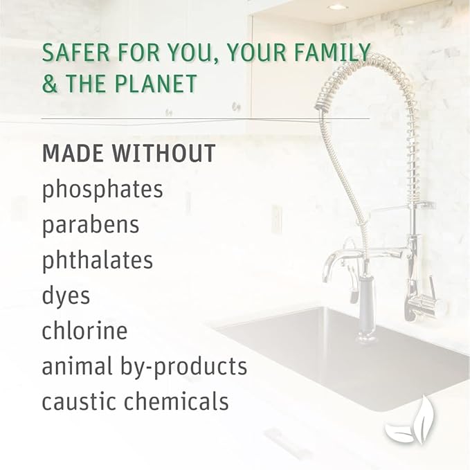 Grab Green Automatic Dishwashing Detergent Pods, 24 Count, Tangerine Lemongrass Scent, Plant and Mineral Based, Superior Cleaning, Powerful Grease Removal, Brilliant Shine