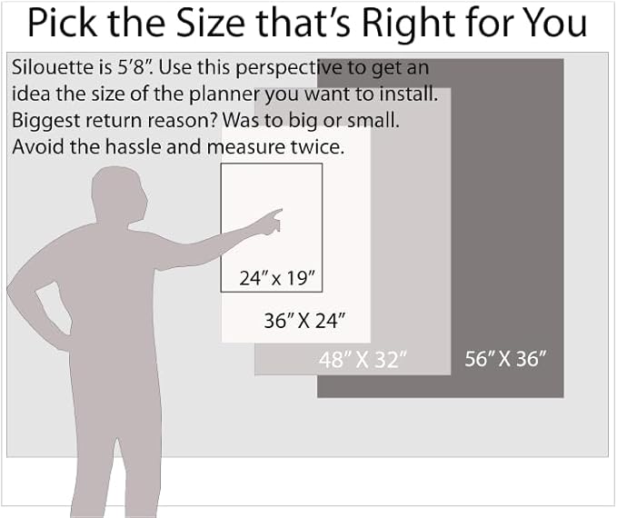 56" tall X 36" wide Vertical Earth Green 30-Day Dry Erasable Wall Calendar Planner -1-Month Large Calendar - Monthly Planner for Home, School, Classroom Organization. Complete with Free Marker and Eraser with Marker Holder