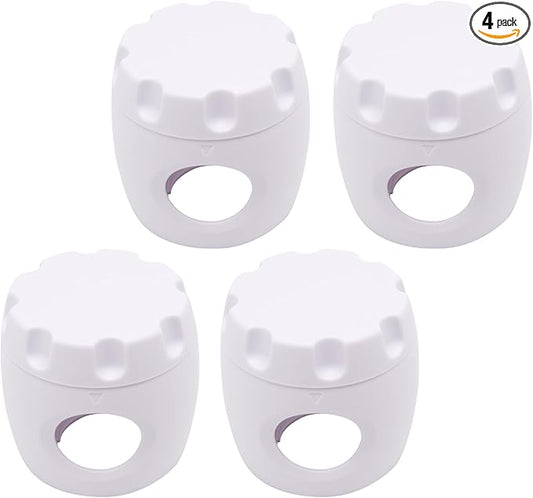 4 Pack Door Knob Safety Cover for Kids, Door Knob Cover, Screw Thread Design, Doors Knobs Child Proof Locks, Reusable and Reliable, for Toddler Baby Safety Doors Handle Covers (White)
