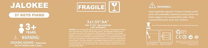 Kids Piano Keyboard, Digital Piano for Kids, Music Educational Instrument Toy, Wood Toy for 3+ Girls and Boys (Pink, 37 Keys)