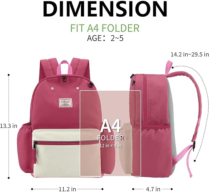 Toddler Backpack for Boys 2-5: Preschool Kindergarten 13" Daycare Backpacks Fit A4 Folder