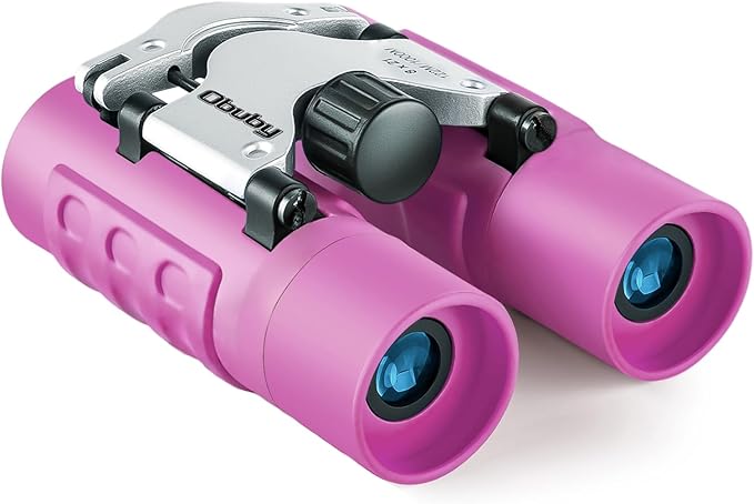 Obuby Real Binoculars for Kids Gifts for 3-12 Years Boys Girls 8x21 High-Resolution Optics Compact Toy Binocular for Bird Watching,Travel, Camping