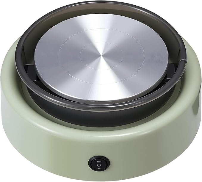 VEVOR Mini Pottery Wheel, 6 inch Turntable, Forward and Reverse Rotation, Adjustable Speed, Electric Clay Wheel for Kids and Beginners, with Shaping Tools, for Home DIY, Pottery Classes, Green