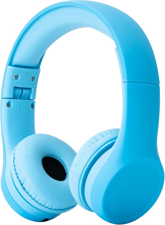 Snug Play+ Kids Headphones – Volume Limited 93dB for Safe Listening – Foldable, Durable Headphones for Toddlers, Boys & Girls – Tangle-Free Cord – Ideal for Travel, School, Tablets - Blue