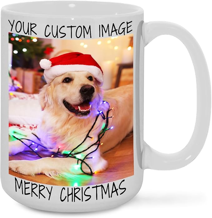 Ship Next Day Custom Mug Design Your Own Photo Text Personalized Picture Gifts for Women Men Customized Gifts Idea Personalized Coffee Mugs 15oz White Handle