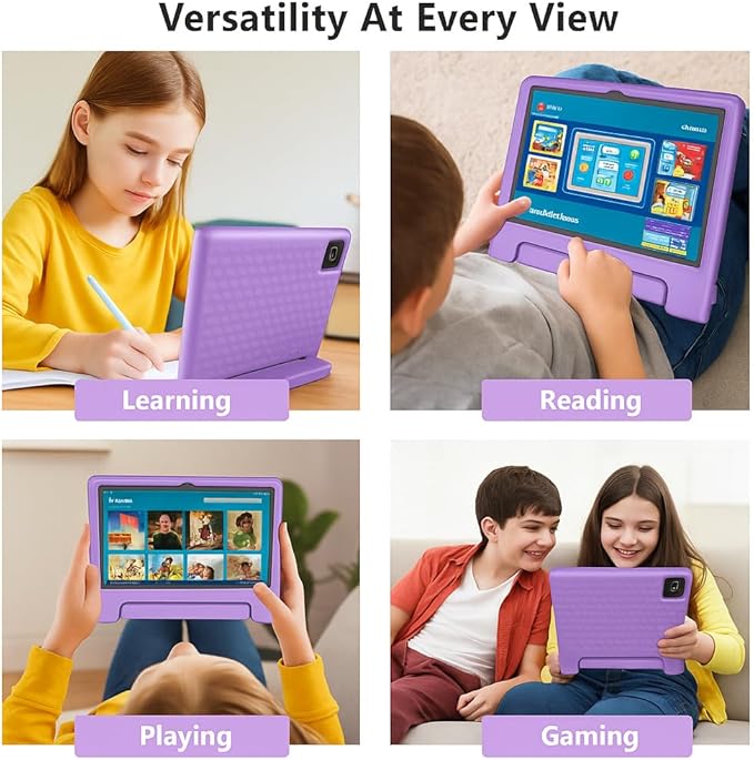 10.1" Kids Tablet Android 14 | 64GB Octa-Core 8GB RAM | Shockproof Case & Parental Control | 12H Fast Charge | HD Display w/Google Kids Space & Educational Apps | WiFi 6/Bluetooth/GPS | Ages 3-12