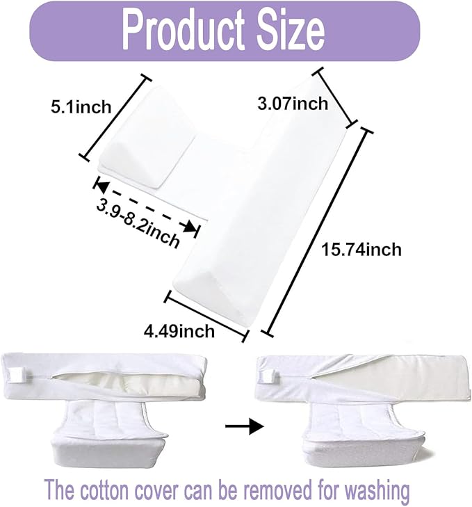 Baby Side Sleeper Wedge Removable Washable Breathable and Adjustable Pillow