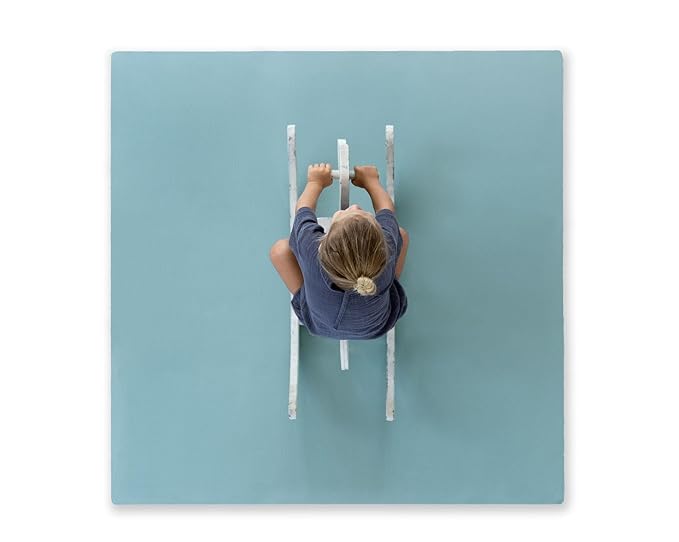 Toddlekind Solid Color Foam Play Mat 4x4 Baby Playmat. Stylish, Non-Toxic, Odorless, Plain Design Puzzle Play Mat 0m+ Mineral (Blue/Green)