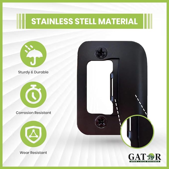 Gator Door Latch Restorer - Strike Plate (Oil Rubbed Bronze)