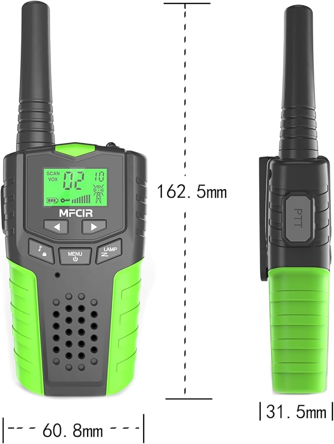 Kids Walkie Talkies Rechargeable 3 Pack,Long Range Walky Talky for Family Games Outdoor Hiking Camping,Mini Small Walkie Talkie 2 Way Radio Toy Boy Girl for 3-12 Year Old,Christmas Birthday Present