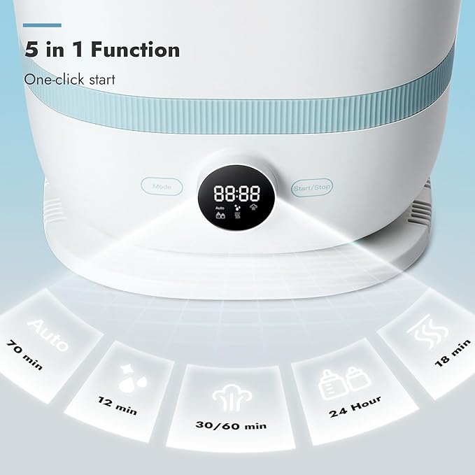 Papablic Bottle Sterilizer and Dryer Pro Max, 13 Bottles Extra-Large Capacity for Big Family, Electric Steam Bottle Sanitizer for Baby Bottles, Parts & Other Newborn Essentials