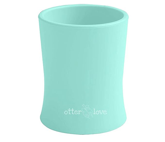 otterlove Silicone Baby & Toddler Training Cup - Pediatric OT Approved - 100% Platinum Pure LFGB Silicone - Unbreakable - Plastic Free - Tiny Cup Perfect for Baby Led Weaning (Mint)