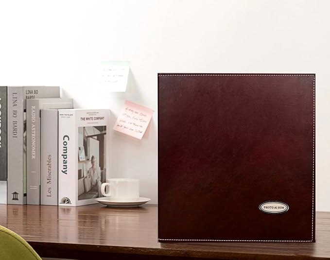 Self-Adhesive Photo Album, Dust-free, glue free and waterproof Scrapbook Album, Family album, Leather Cover, Hand Made DIY Albums Holds 3x5, 4x6, 5x7, 6x8,8x10 photos