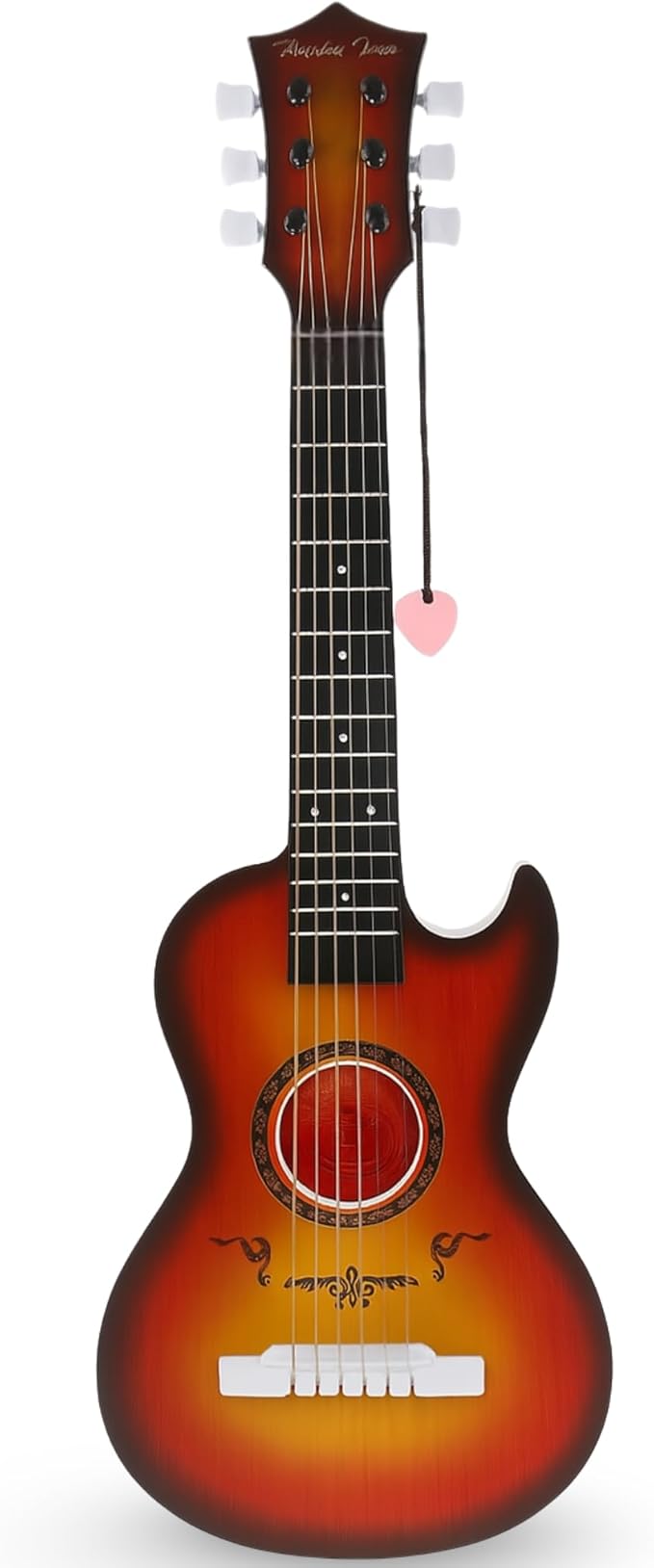23" Acoustic Guitar, Kids 6 String Toy Guitar - Realistic Steel Strings - Beginner Practice First Musical Instrument for Children, Toddlers (Cherry Sunburst)