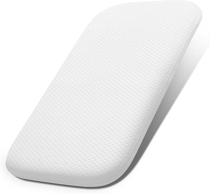 Lisara Baby Bassinet Mattress Pad, 32 x 16 Dual Sided Gel Memory Foam Mattress with Waterproof, Removable and Breathable Ice Silk Cover, Fit for Dream On Me Karley & Willow BabyBassinet