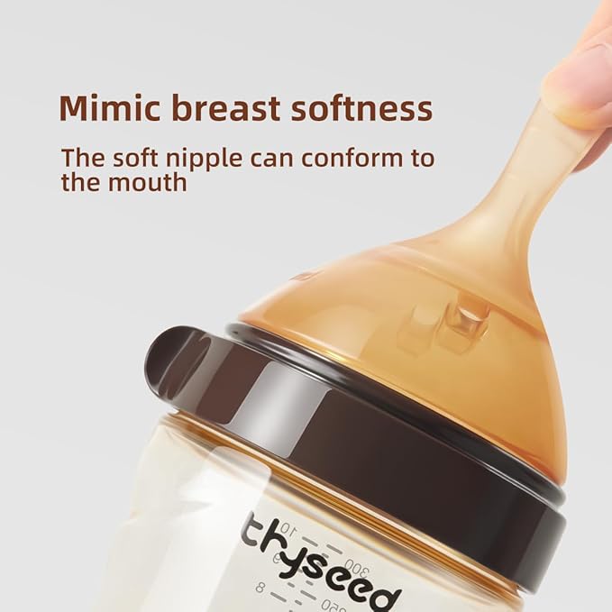 PPSU Natural Breast-Like Bottle with Nipple(10 Months+),10oz，1pack