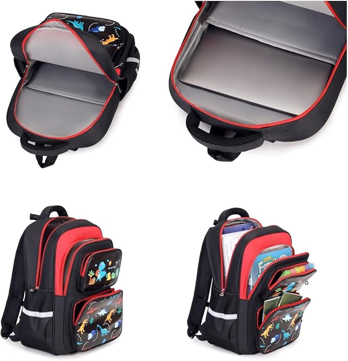 Toddler Backpack for Boys, 17 Inch Kids Dinosaur Backpack for Children Teens Waterproof School Travel Backpacks