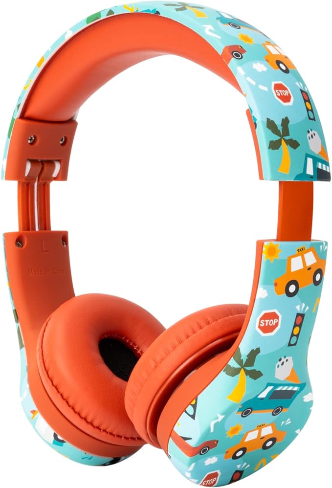 Snug Play+ Kids Headphones – Volume Limited 93dB for Safe Listening – Foldable, Durable Headphones for Toddlers, Boys & Girls – Tangle-Free Cord – Ideal for Travel, School, Tablets - Vroom