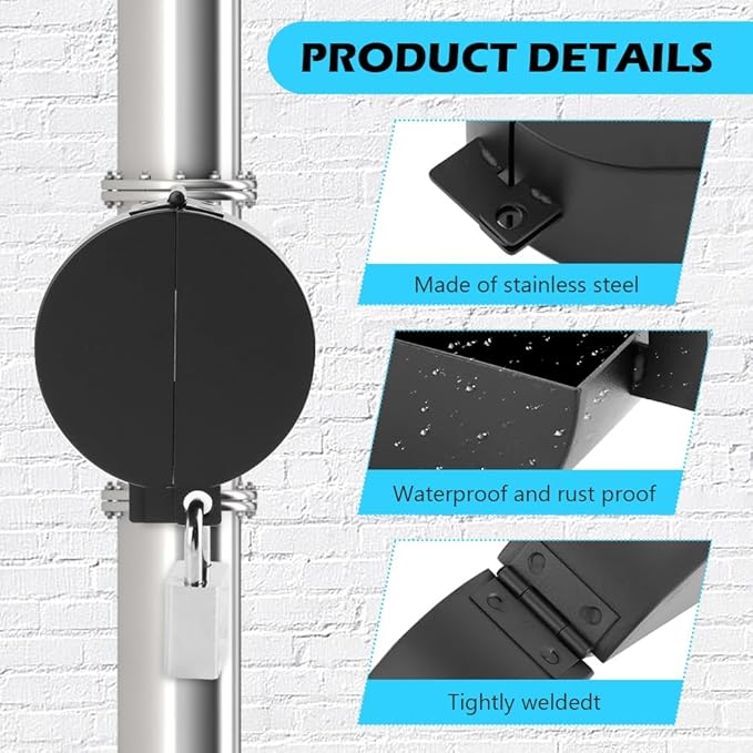 Door Knob Lockout Device with Padlock, Child Proof Door Knob Covers, Prevents Turning of Doorknob and Access to Keyhole, Doors Handle Locks, Covering Faucets/Valves(Color:B)