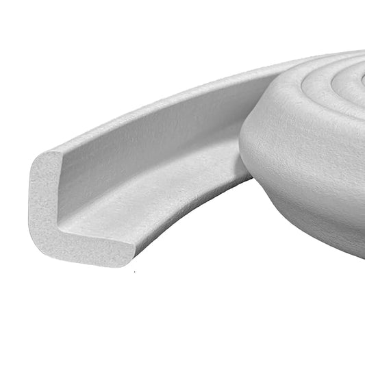 Kidkusion Baby Proof Edge Guards for Safety | Made in The USA | 44 Feet | Soft Gray | Edge Protectors for Furniture, Tables, Fireplaces | Heavy Duty Tape Included