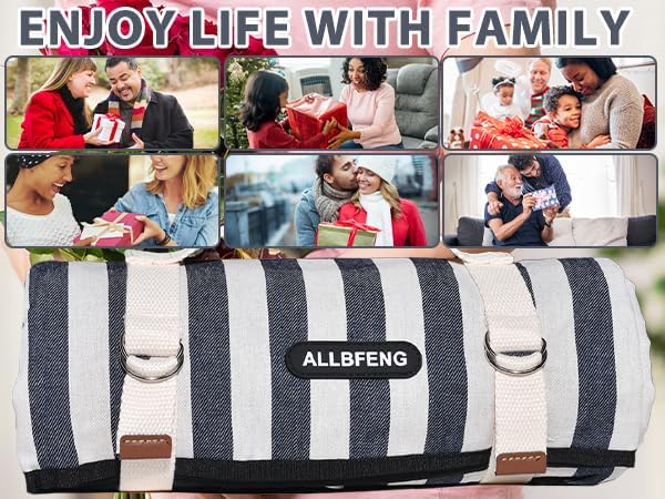 Picnic Blankets 80" x 60" Extra Large Outdoor Blanket Sand Free Foldable with Carry Strap for Beach, Camping, Park Grass, Hiking, Travel, Concerts, Indoors