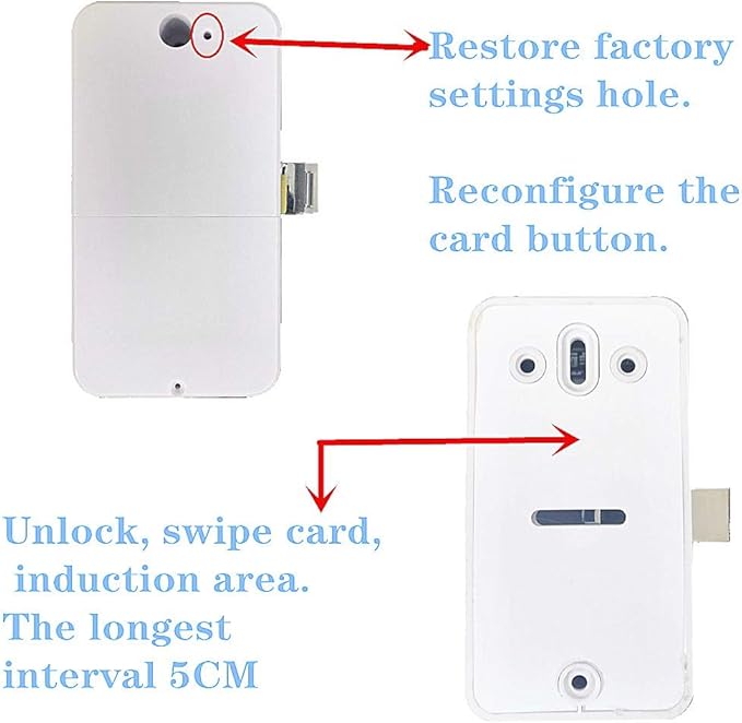 RFID Electronic Cabinet Lock Hidden DIY Electronic Induction Lock ，Invisible Cabinet Lock，for Wooden Cabinet Locker Drawer Cupboard Letter Box