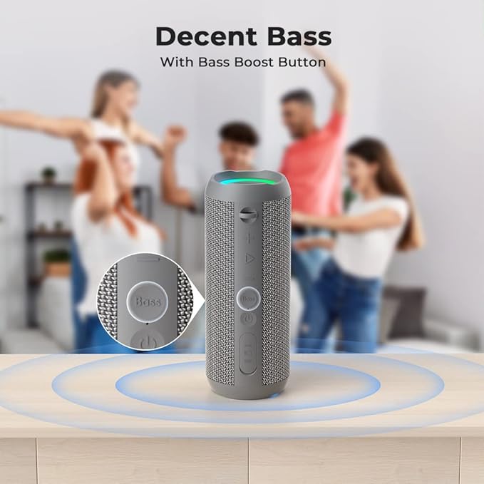 RIENOK Portable Bluetooth Speaker 30W Dual Pairing True Wireless Stereo HD Sound IPX7 Waterproof Outdoor Sport Shower Wireless Speaker Bluetooth 5.3 for Home Party