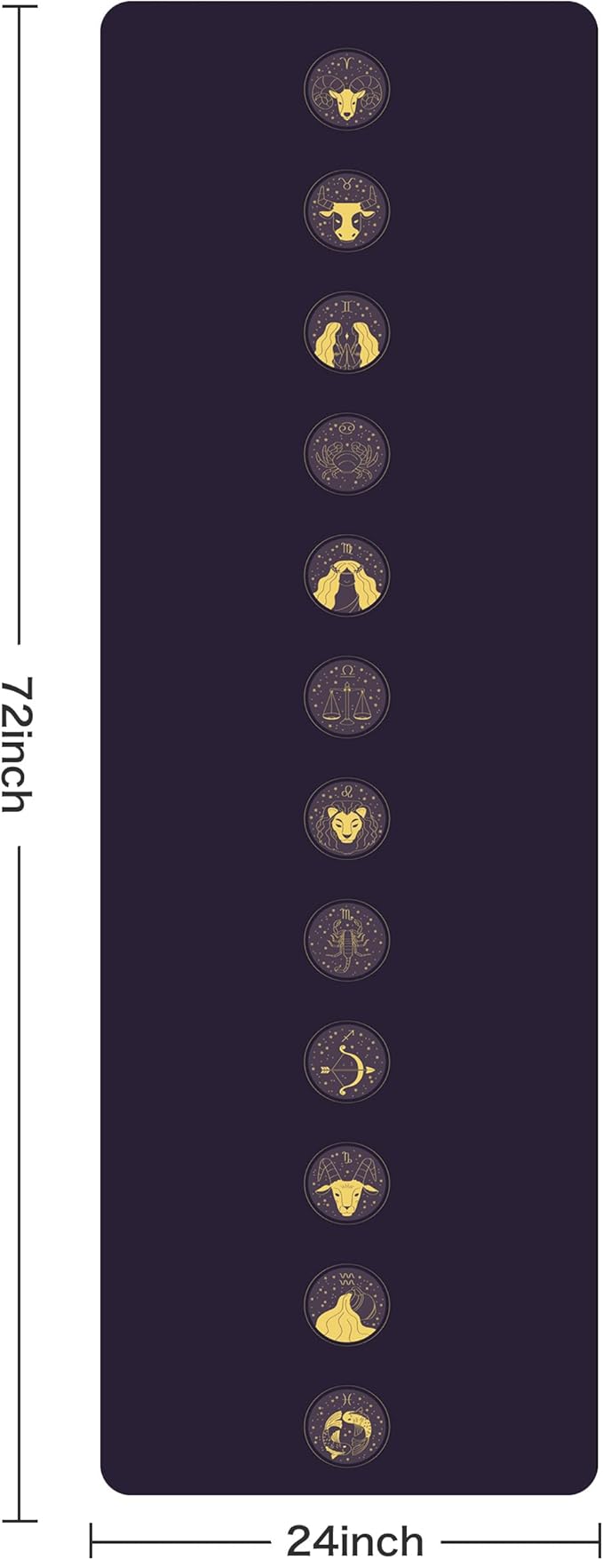 Non Slip Yoga Mat TPE Workout Mat for Men Women, Thick Workout Mat with Carrying Strap, Fitness Mats for Exercise, Yoga, Fitness, Pilates, Floor Workouts (72" x 24" x 6mm)