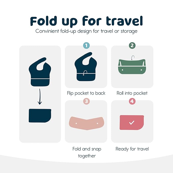 Tiny Twinkle Mess Proof Baby Bibs for Eating - Waterproof, Wipeable Bibs - Toddler Bibs - Travel Friendly - PFAS, PVC, BPA, Phthalate Free - Baby Food Bibs(3 Pack,Taupe, Rose)