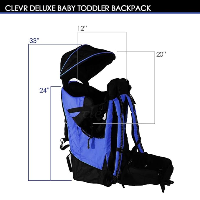 ClevrPlus Deluxe Adjustable Baby Carrier Outdoor Hiking Child Backpack Camping