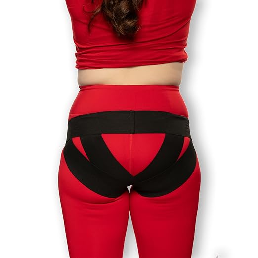 Women's Pelvic Support Belt ― Uterus Girdle for Prolapsed Bladder | Postpartum Recovery | Pain Relief | Low Waist - BLACK - L