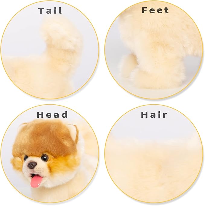 Electronic Walking Pomeranian Stuffed Dog Toy, Realistic Interactive Puppy Robot Pet Dog, Walking, Barking,Wagging Tail & Talking,Present Pet Gifts for 3+ Year Boys Girls