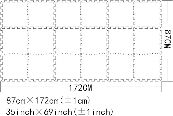 MQIAOHAM® 18 Pieces Puzzle Play Mats, Soft Baby Play Mat, Kids Interlocking Foam Floor Tiles, Toddlers Carpet Playmats G301018-101104107