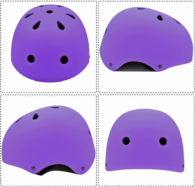 Kids Bike Helmet Set Adjustable for Children, Boys, Girls and Teenagers Aged 3-8 Years Includes Elbow, Knee, Wrist Guards Children's Helmet Protection Set for Bikes SkateboardsRollerskates