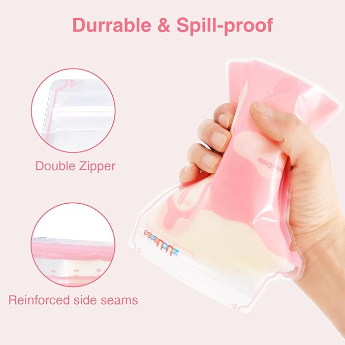 Breastmilk Storage Bags(180 Count)，8oz Milk Storage Bags for Breastfeeding，BPA Free with Easy Pour Spout, Self Standing, for Refrigeration and Freezing