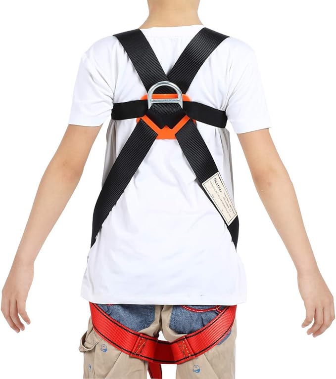 Kids Climbing Belt, Youth Full Body Safety Belt for Outdoor Expanding Training Caving, Zipline Belt Rappelling Equip